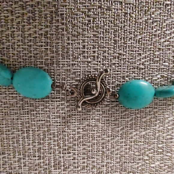 Turquoise Stone Necklace - 21" - Picture 2 of 3